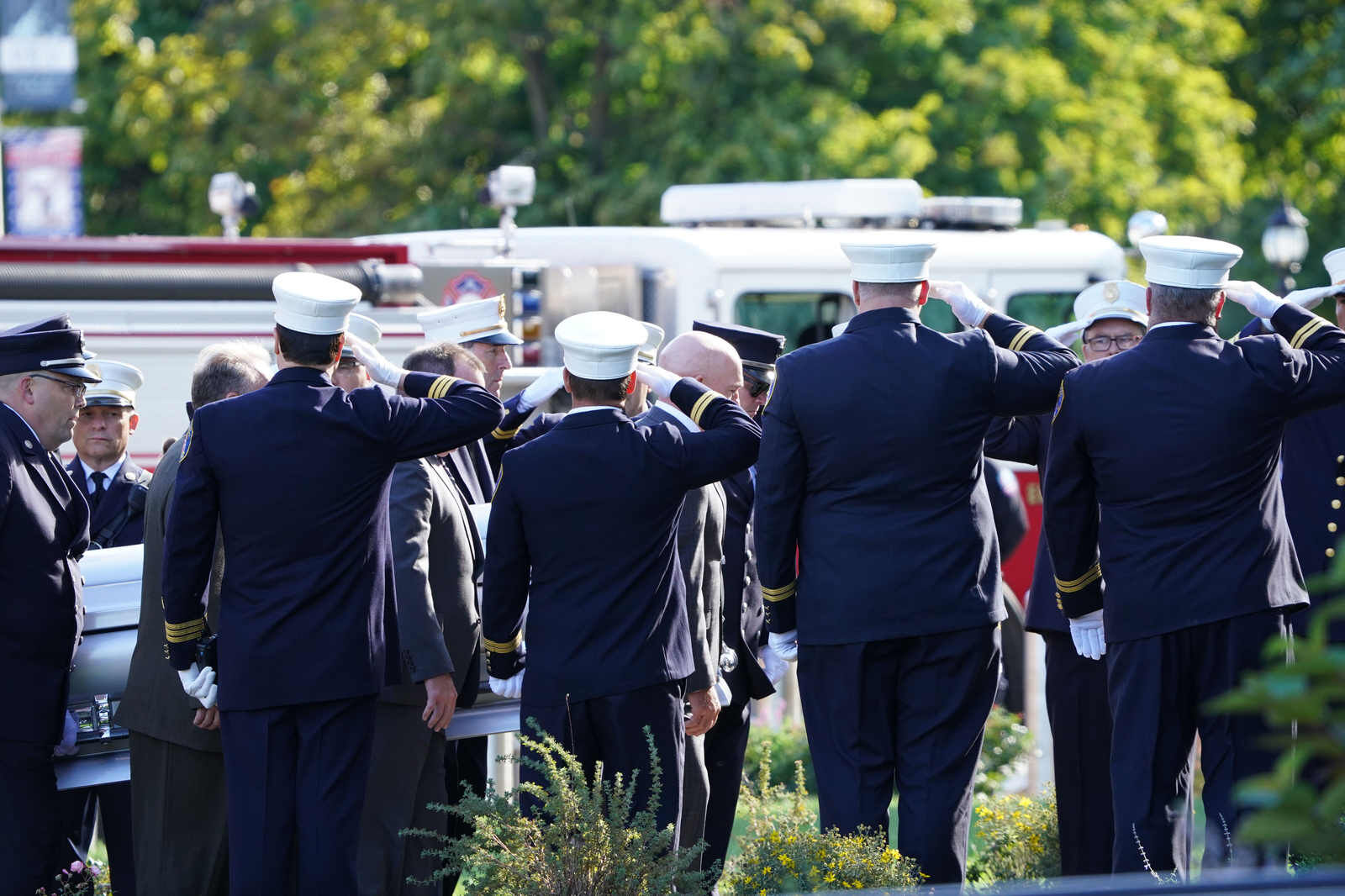 Casket arrives